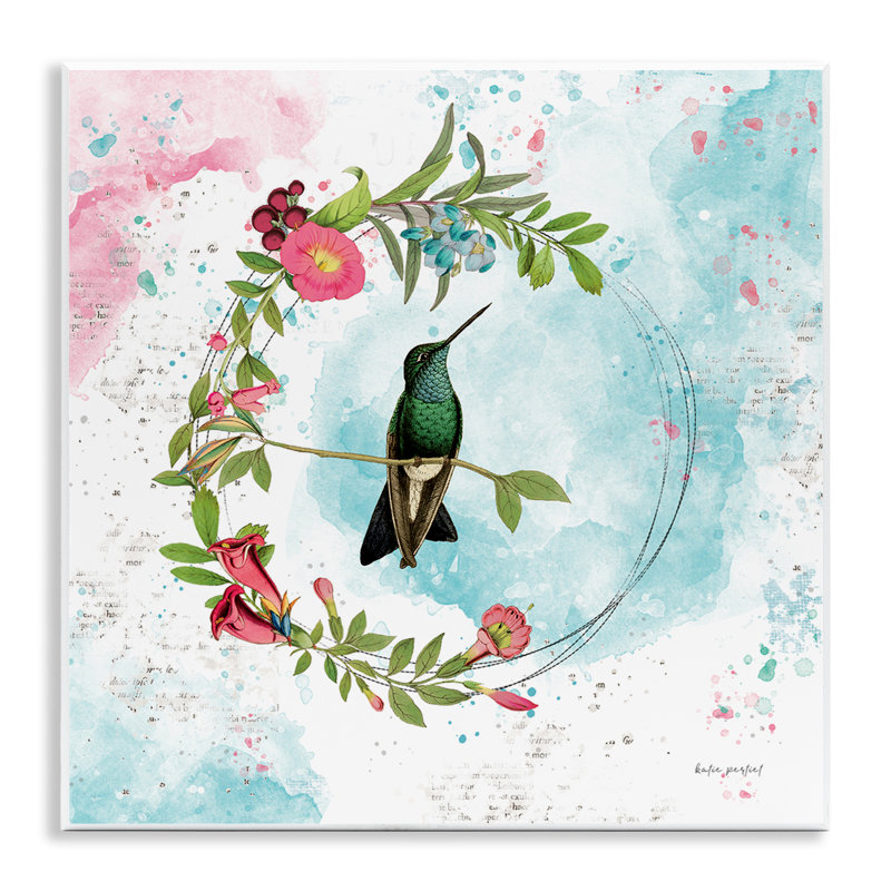  Art mural Colibri dans une couronne par Katie pertiet