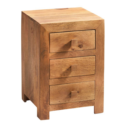 Adeliza 42cm W Solid Wood Bedside Table