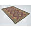 Tapis zone en laine bourgogne/brune 5 pi 3 po x 8 pi 4 po one-of-kind à la main noué la Lorain