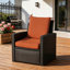 Coussins de chaise d'extérieur 20 po x 40 po x 3,15 po (ensemble de 4), coussin de patio en mousse viscoélastique avec bordure en cascade-256284856-257897891