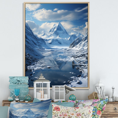 Winter Landscape Frozen Tranquility, reproduction d'art sur toile