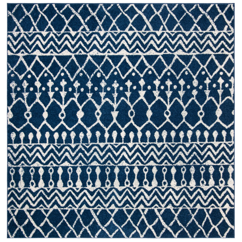 Remaley Tulum Performance Southwestern Rug, Square 8'