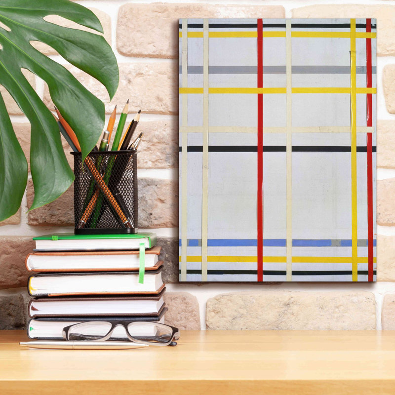 «New York City 2, 1941» par Piet Mondrian, estampe numérique sur toile, H 16 po x l 12 po x P 0,75 po