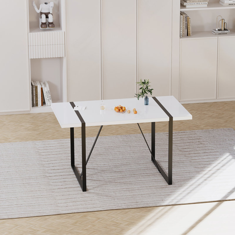 Table de salle à manger 55 po Modern, Blanc