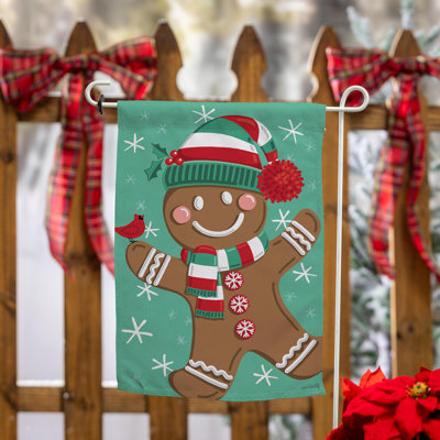Drapeau de jardin réversible en forme d'icônes de Noël