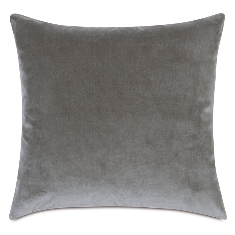 Maude Square Polyester Blend Pillow Cover and Insert, Gray, Bliss Blend