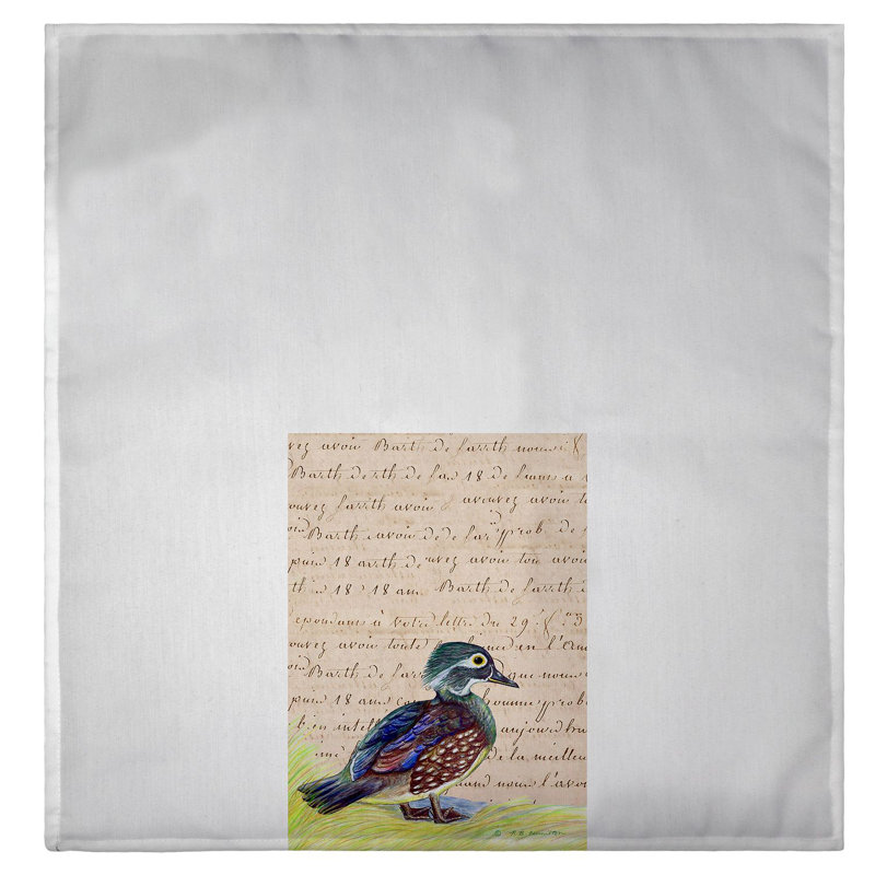 Serviette à main, script canard Miyuki