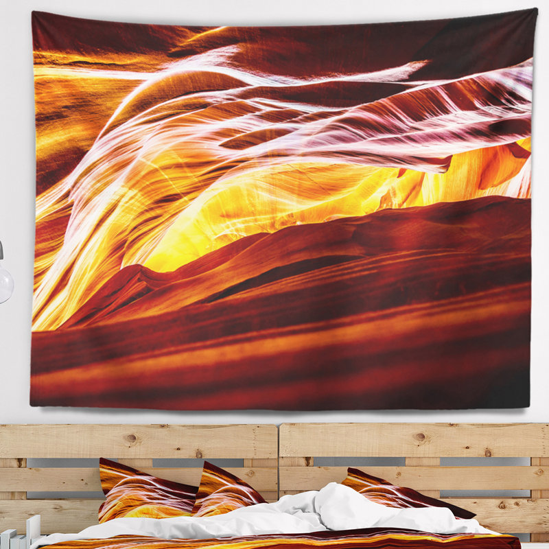 Paysage jaune avec tapisserie Antelope Canyon, H 32 po x l 39 po