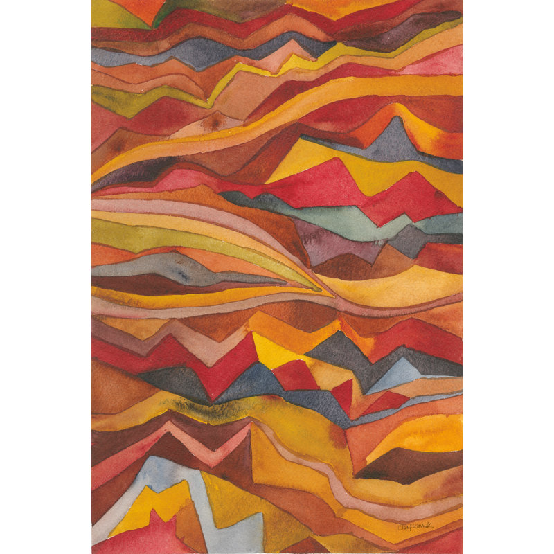 «Painted Desert I» par Cheryl Warrick - reproduction, H 48 po x l 32 po, Toile tendue