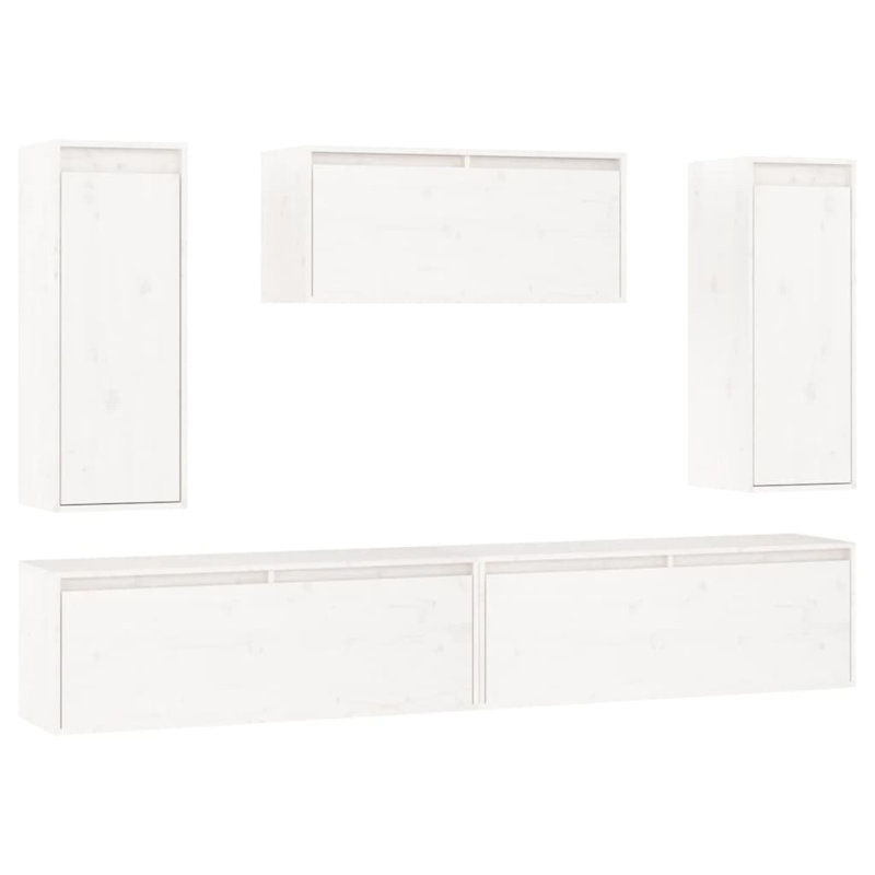 Georgel Unfinished Entertainment Centre, White