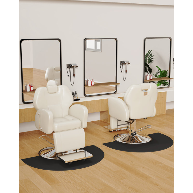 Chaise de dessinateur en similicuir, Crème