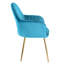 Taraji 46cm H Velvet Upholstered Metal Armchair-22261463-105634519