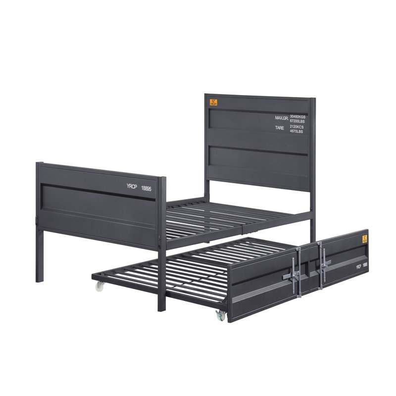 Lit plateforme, Métal industriel, Double