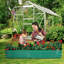 Lit de jardin surélevé en métal Hal P 67 po x l 20 po x H 10 po. Gris-38640169-21296850