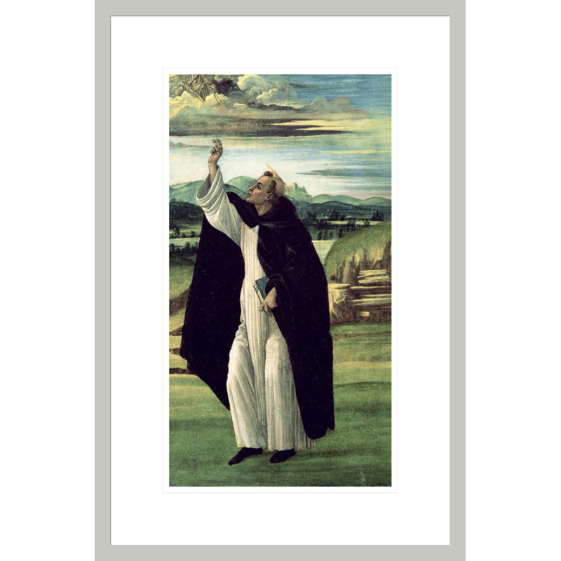 St. Dominic par Sandro Botticelli, impression giclée sur cadre, H 21,75 po x l 14,36 po