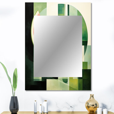 Green Green tranche melon d'eau - fruits grand miroir mural, miroir décoratif traditionnel, impression d'art en métal