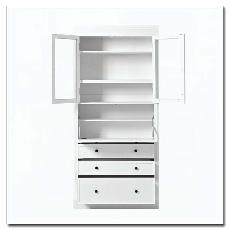 Armoire multifonctionnelle autoportante avec rangement pour garde-manger, Blanc