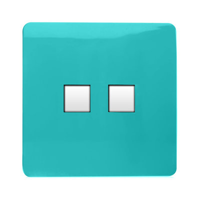 Trendi Switch 2 Gang Cat 3 Telephone Socket