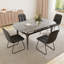 Ensemble de table de salle à manger 55,1 po, table de cuisine moderne pour 4 à 6 personnes, pieds en acier, ensemble de salle à manger à piédestal avec chaise de salle à manger, gain de place-115296622-115296621-122499344