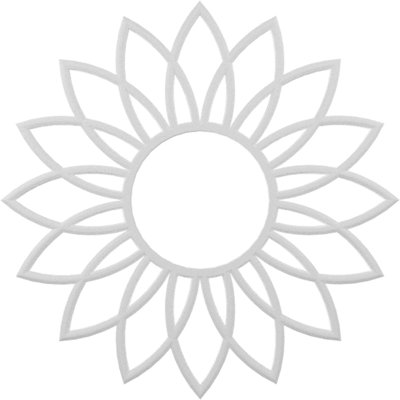 Médaillon de plafond 24 po x 24 po x 8 3/8 po x P 3/4 po Daisy