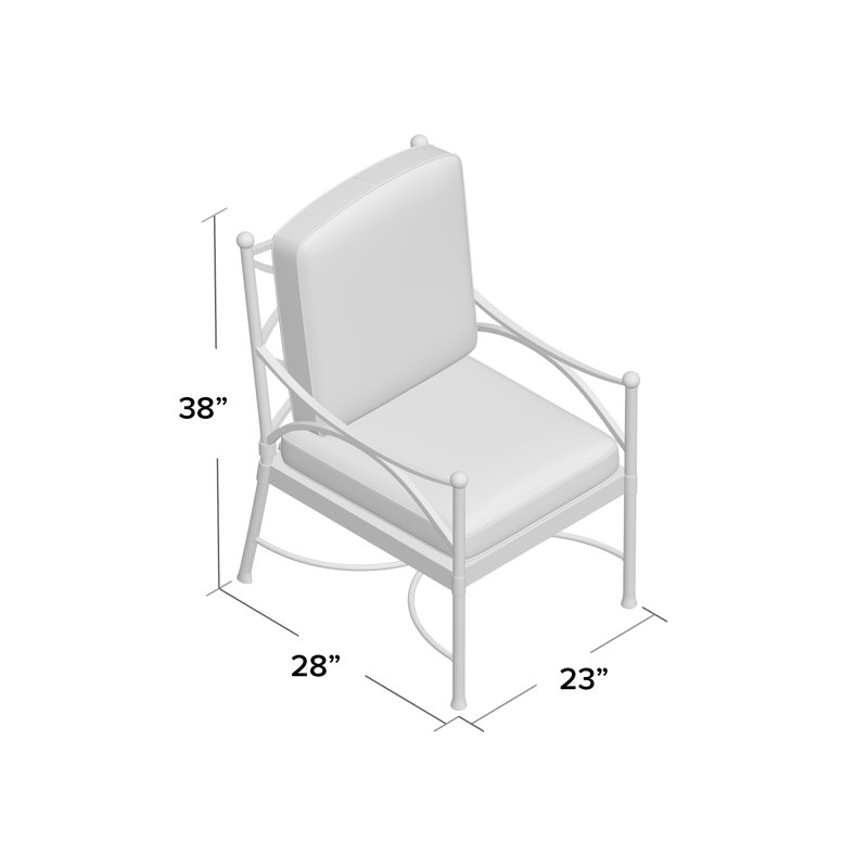 Gray Aluminum Transitional Dining Arm Chair