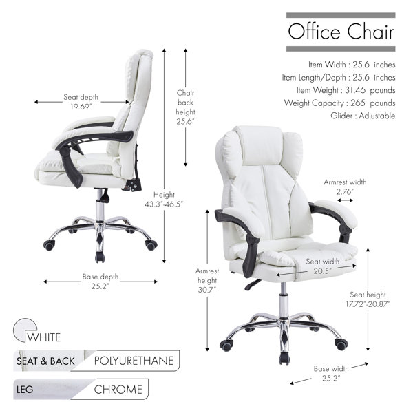 Halifax North America Leather 48 High Office Chair | Mathis Home