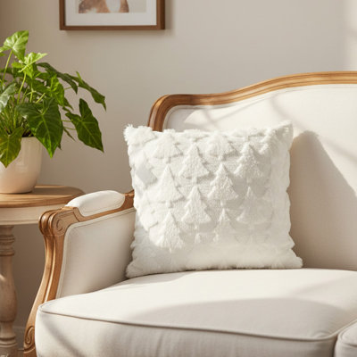 Cotton White Rectangular Backrest Cushion