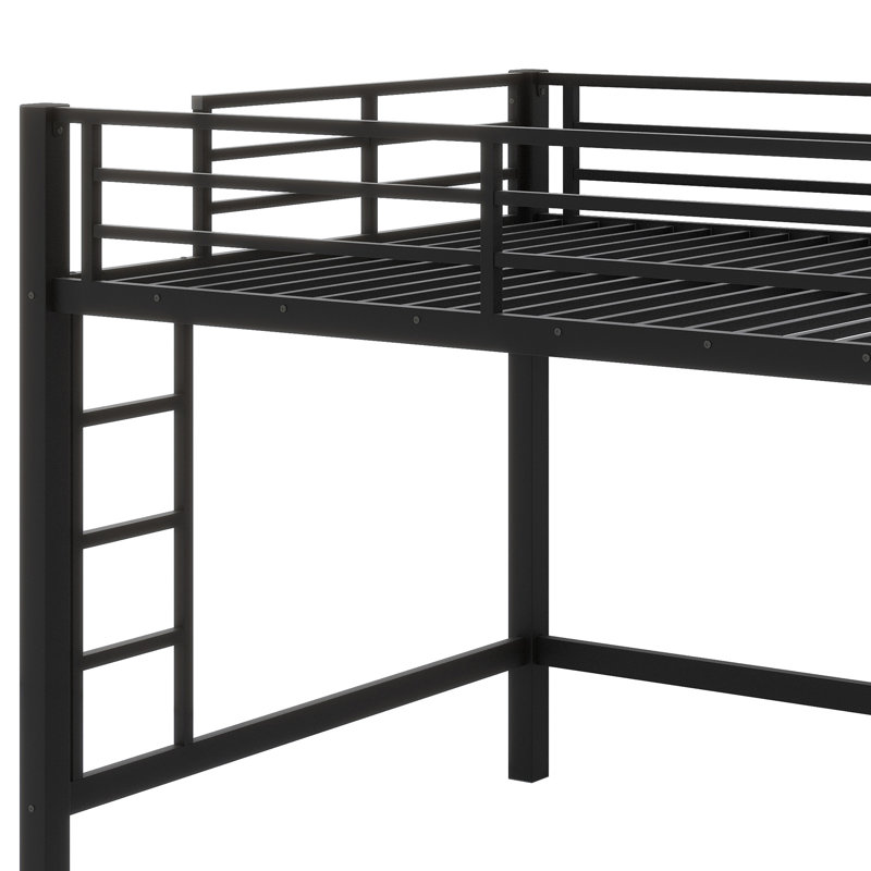 Lit mezzanine sécuritaire avec échelle d'escalade confortable et garde-corps robustes