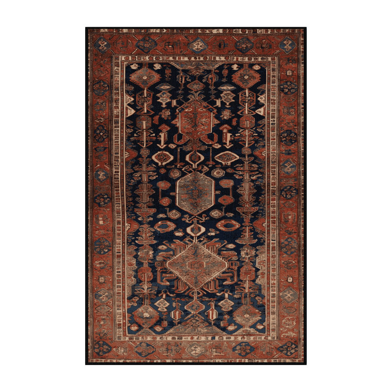 Tapis brun lavable à la machine, Rectangle 5 pi x 7 pi