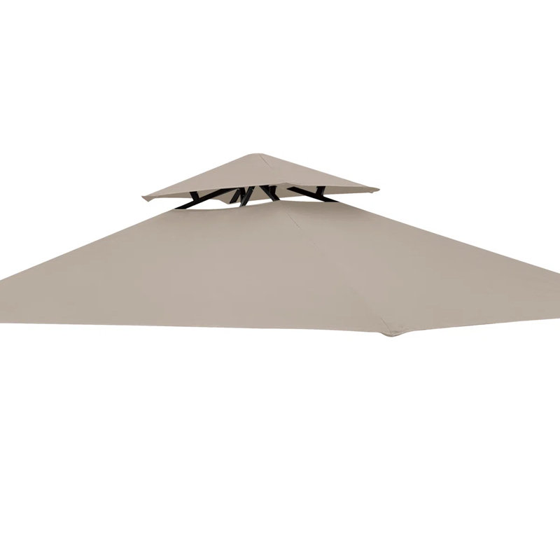 APEX GARDEN Brown Polyester Replacement Canopy for Gazebo, Khaki