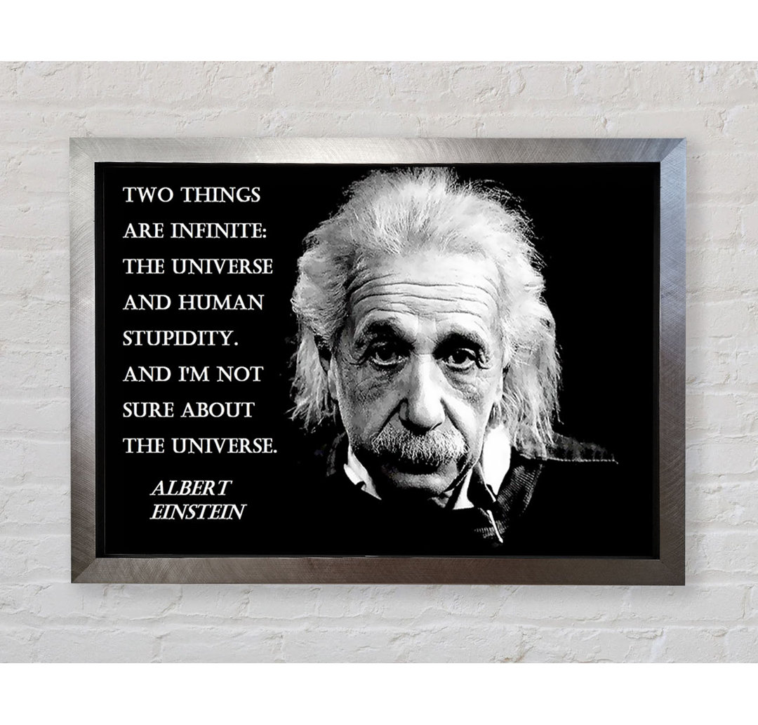 Scammon Motivational Quote Albert Einstein The Universe Gerahmter Druck Wandkunst