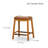 30" Bar Stool With Soft Bonded Leather Seat In Natural - Stylish For Any Space Saddle Shade Elegant And Practical-198466598-198466599-198466596
