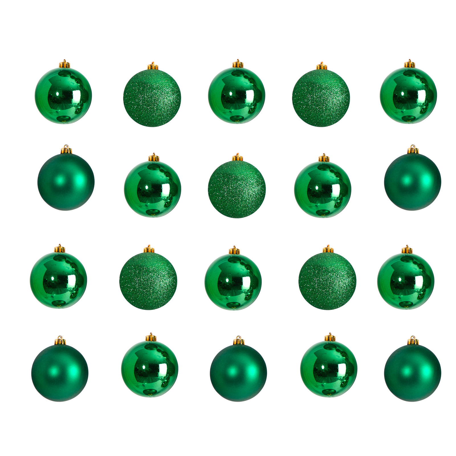 Shatterproof Hanging Ball Ornament (Set of 20) , Green