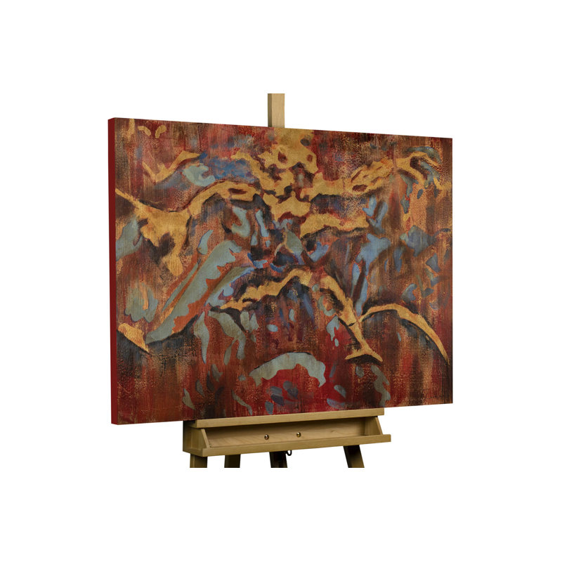 Colorful Marble Hand -Painted Acrylic Painting