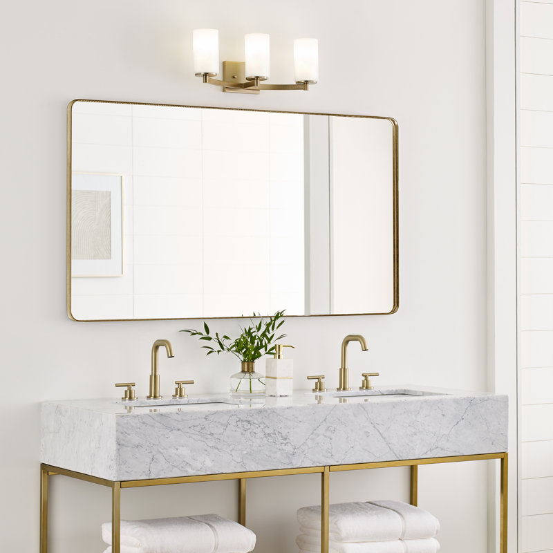 Aydrien 3 - Light Dimmable Vanity Light, Satin Brass