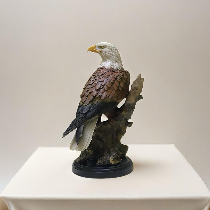 13" Handcrafted Bald Eagle Statue