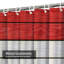 Rideau de douche avec 12 crochets Flag-6318899