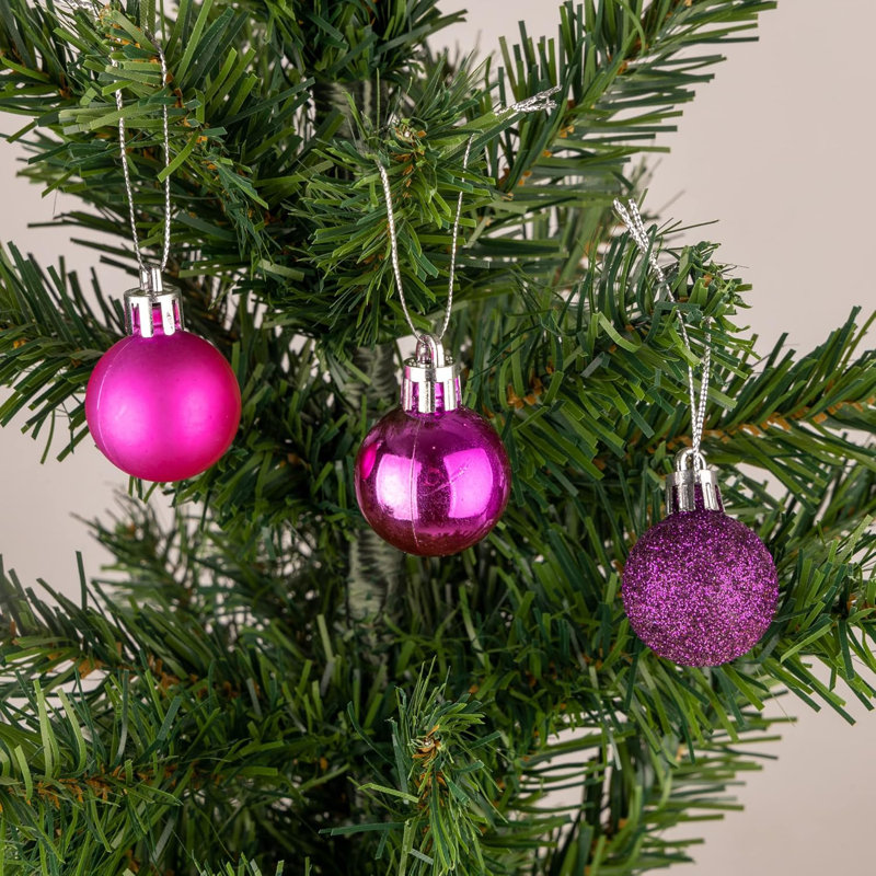 Polyvinyl Chloride (PVC) Bauble, Purple, 3cm H x 3cm W x 3cm D