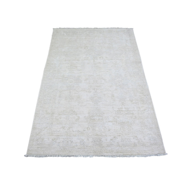 Tapis oriental en laine noué à la main 3 pi 10 po x 5 pi 10 po Peshawar