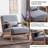 Hertford 26" Wide Mid Century Upholstered Solid Wood Accent Chair with an Extra Pillow-88837590