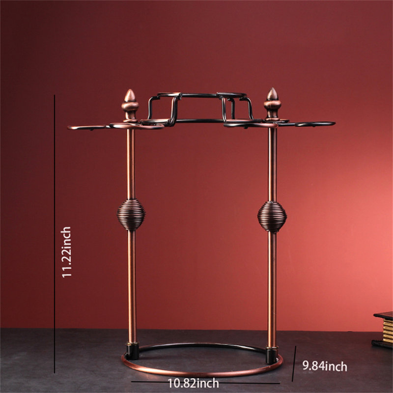 Ottwin Tabletop Wine Bottle & Glass Rack Copper
