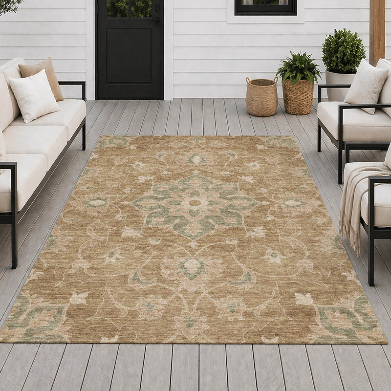 Tapis intérieur / extérieur lavable à la machine Chantille ACN2954 Global, Cuivre, 3 pi x 5 pi