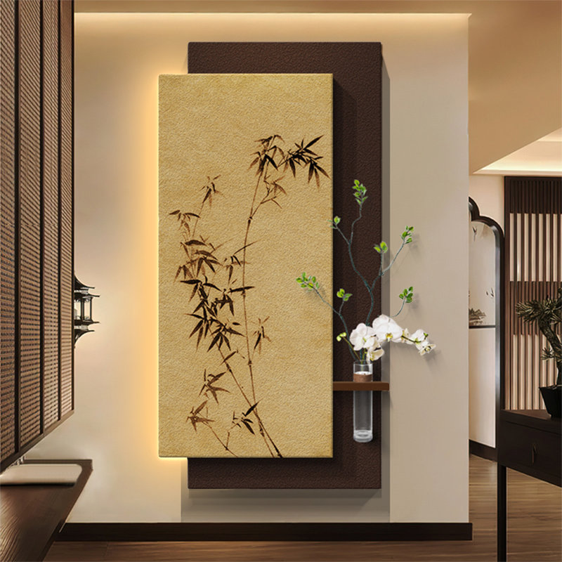Nouvelle lampe murale en grès de bambou de style chinois, H 39,37 po x l 19,69 po x P 0,71 po