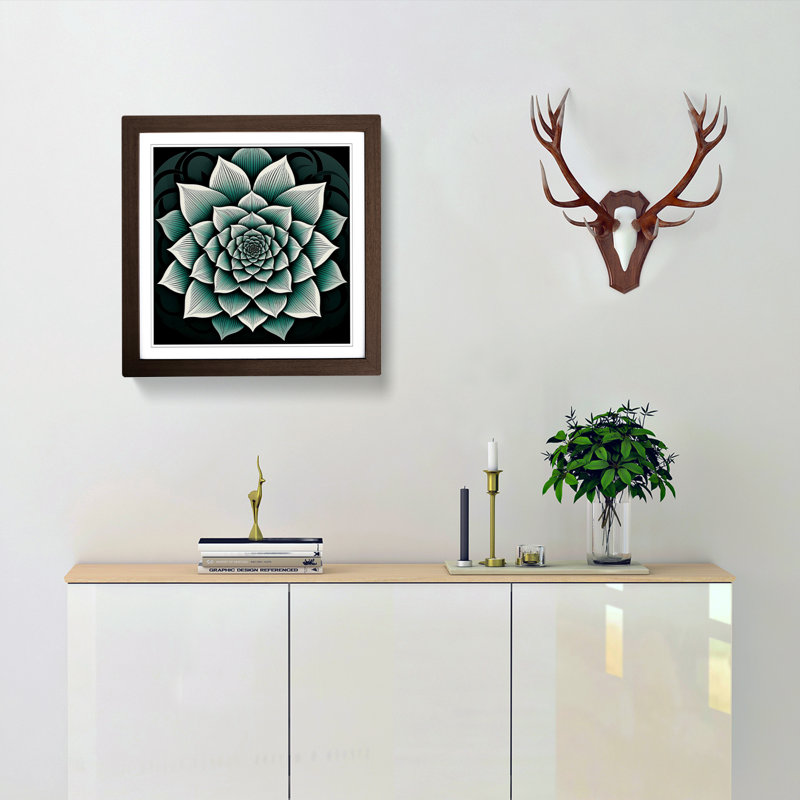 Lotus Flower No.1 - Framed Print, Walnut