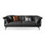 Canapé standard en cuir véritable noir