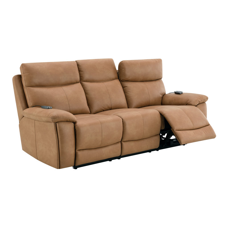 Canapé Aire Brown Power Motion avec appui-tête réglable pour le salon, 3 Seat