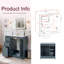 Armoire de meuble-lavabo sur pied 30 po avec lavabo en céramique - 3 tiroirs, portes à fermeture douce-484361868