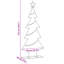 Metal Christmas Tree with Stand Black Steel-969756168