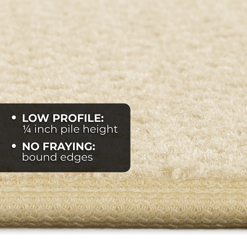 Skid-Resistant Carpet Runner - Ivory Cream - Many Other Sizes To Choose From, Rectangle 3' x 4' 