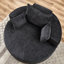 Canapé-lit simple en chenille de 55 pi pour salle de projection, installation facile, rembourrage en mousse noire, coussin